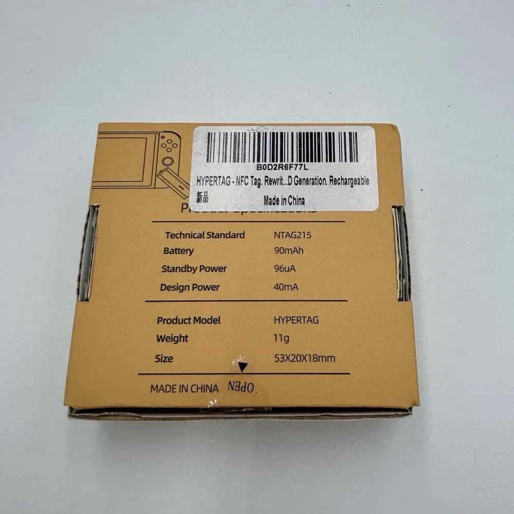 HYPERTAG - NFC Tag. Rewritable NTAG215. Unlimited‎ UID Generation. Rechargeable